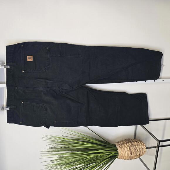 Carhartt Other - Carhartt Men's Work Black Canvas Duck Cloth Pants Black Size 42x30